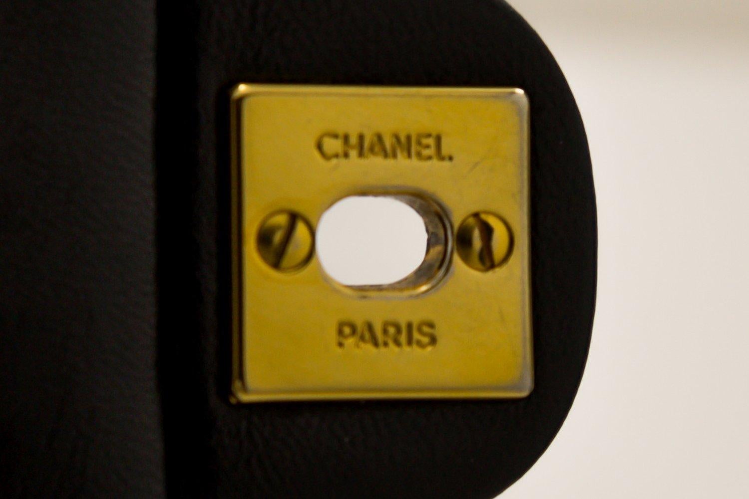CHANEL Mini Square Small Chain Shoulder Crossbody Bag Black Quilt 9