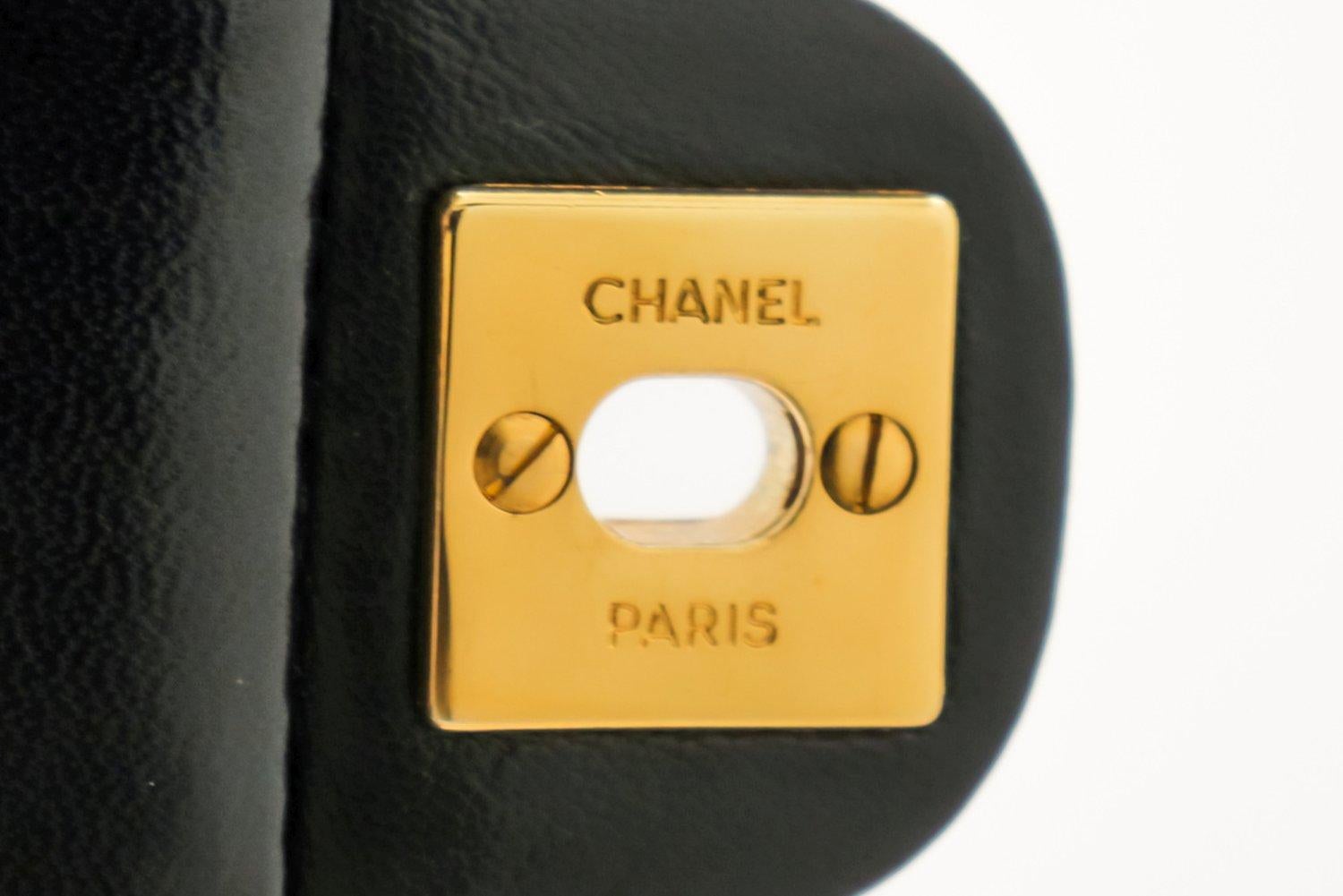 CHANEL Mini Square Small Chain Shoulder Crossbody Bag Black Quilt For Sale 7