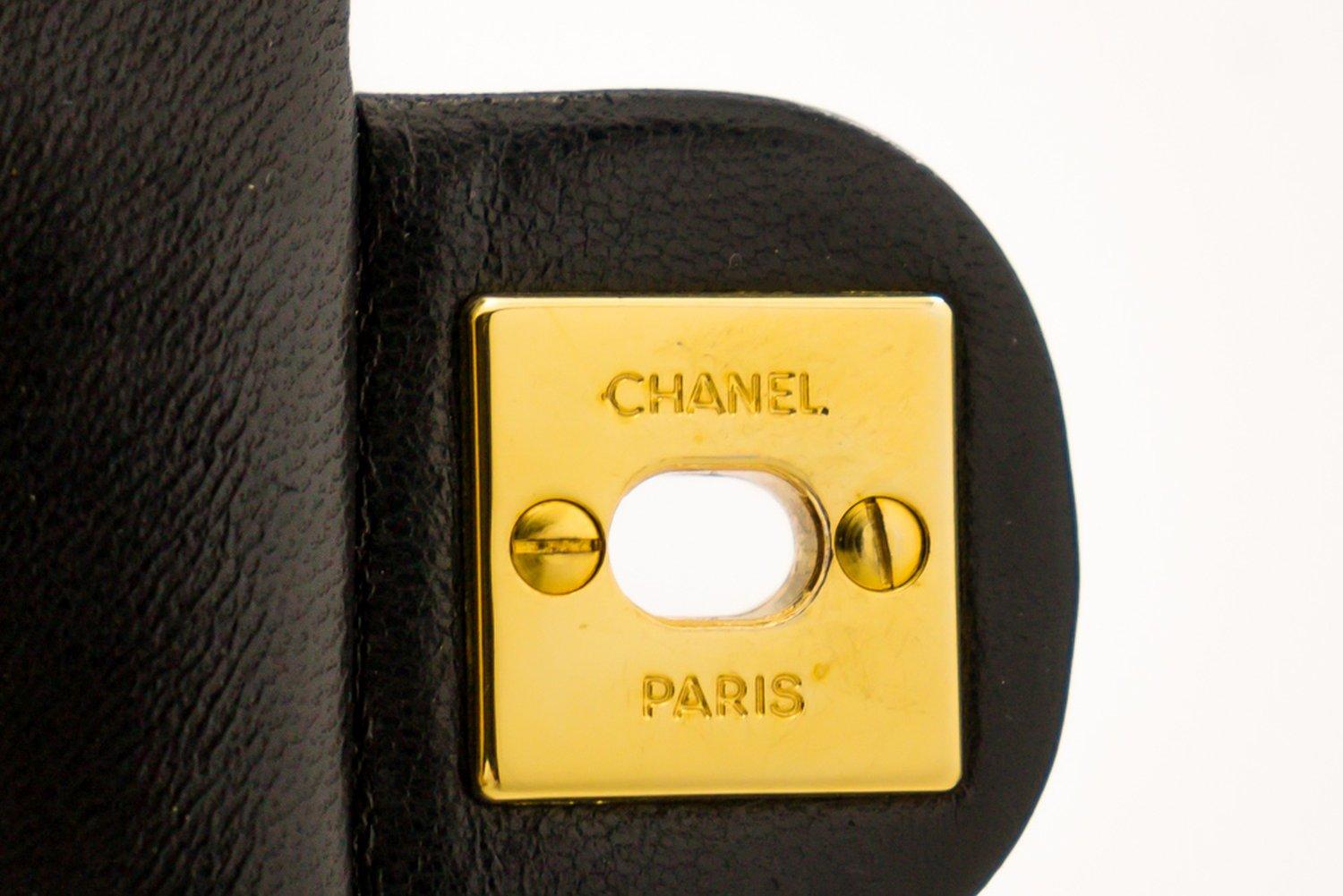 CHANEL Mini Cuadrado Pequeño Hombro Cadena Crossbody Bolso Acolchado Negro 10