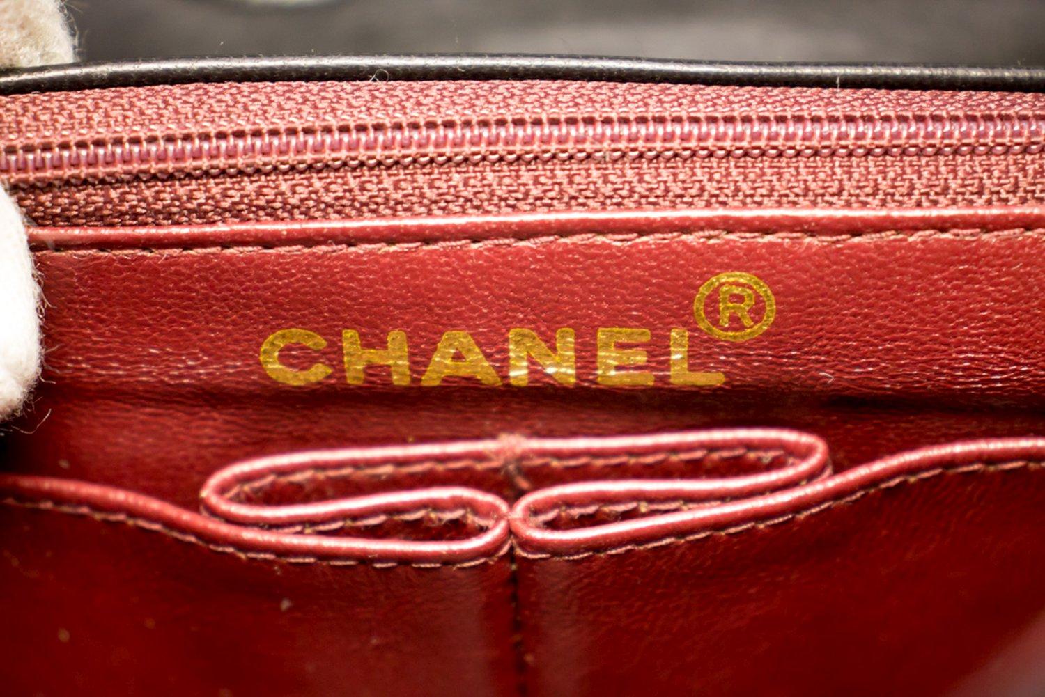 CHANEL Mini Square Small Chain Shoulder Crossbody Bag Black Quilt For