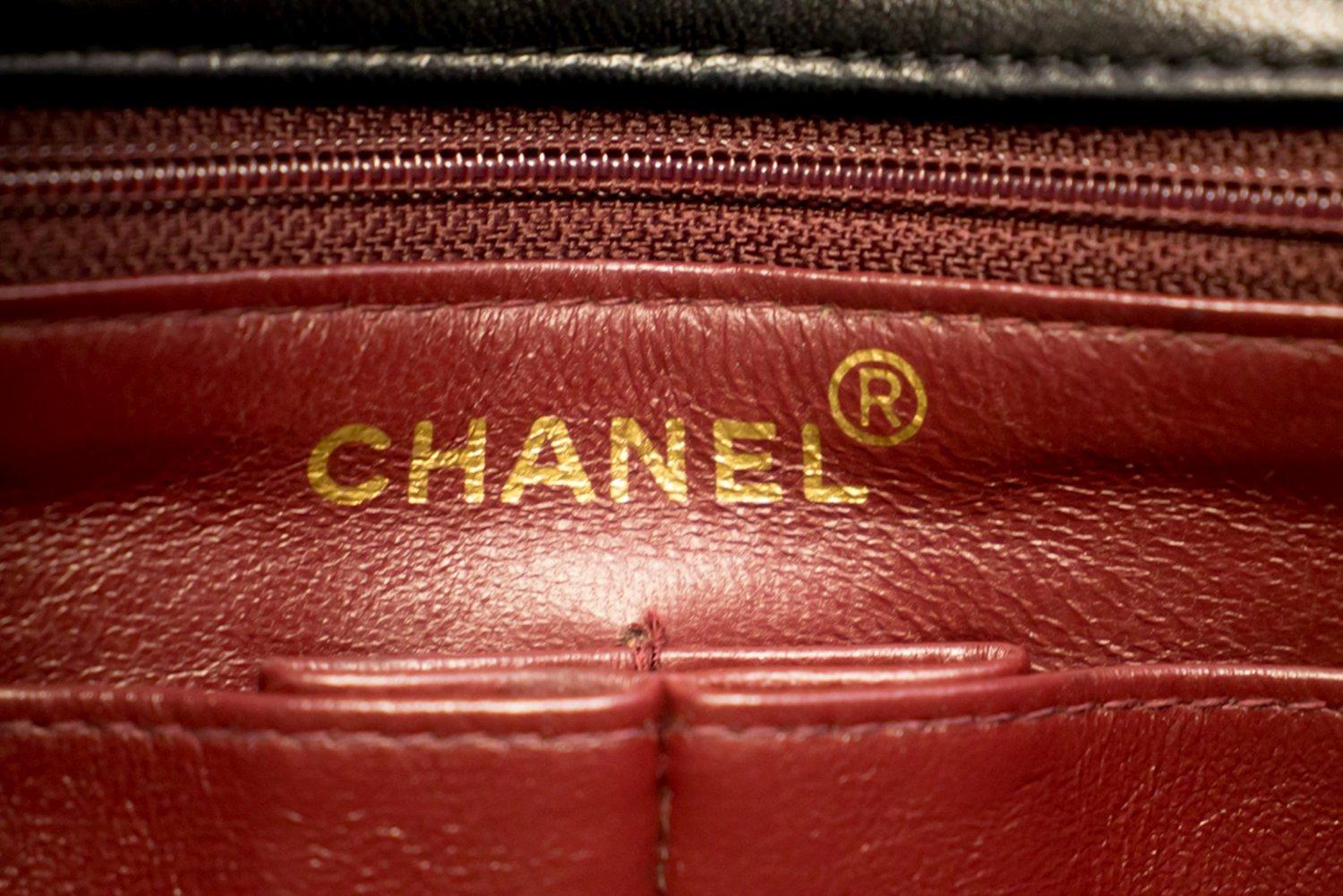 CHANEL Mini Cuadrado Pequeño Hombro Cadena Crossbody Bolso Acolchado Negro 11
