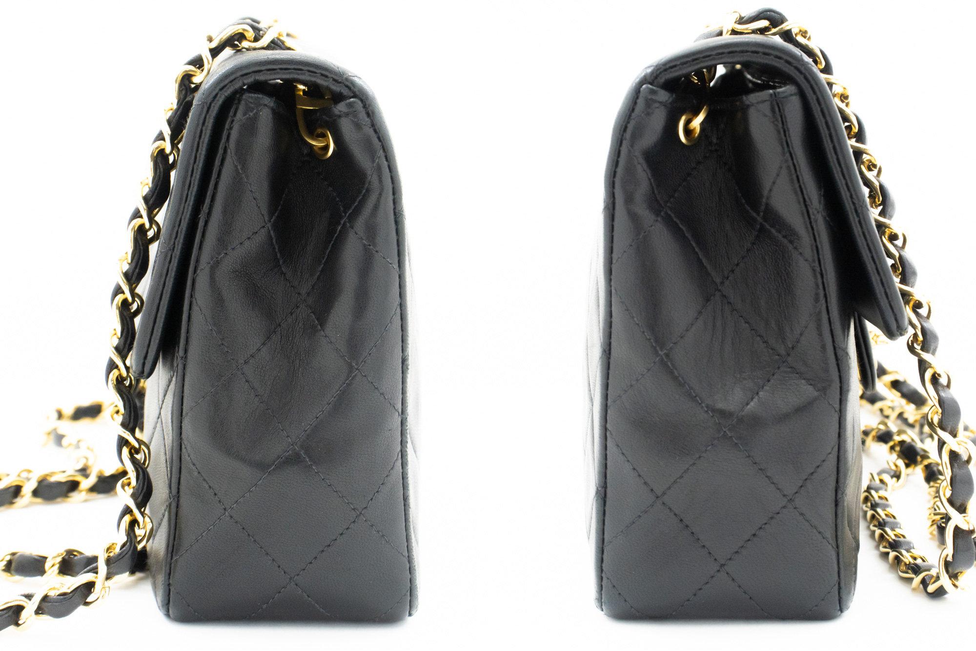 CHANEL Mini Square Small Chain Shoulder Crossbody Bag Black Quilt For Sale 1