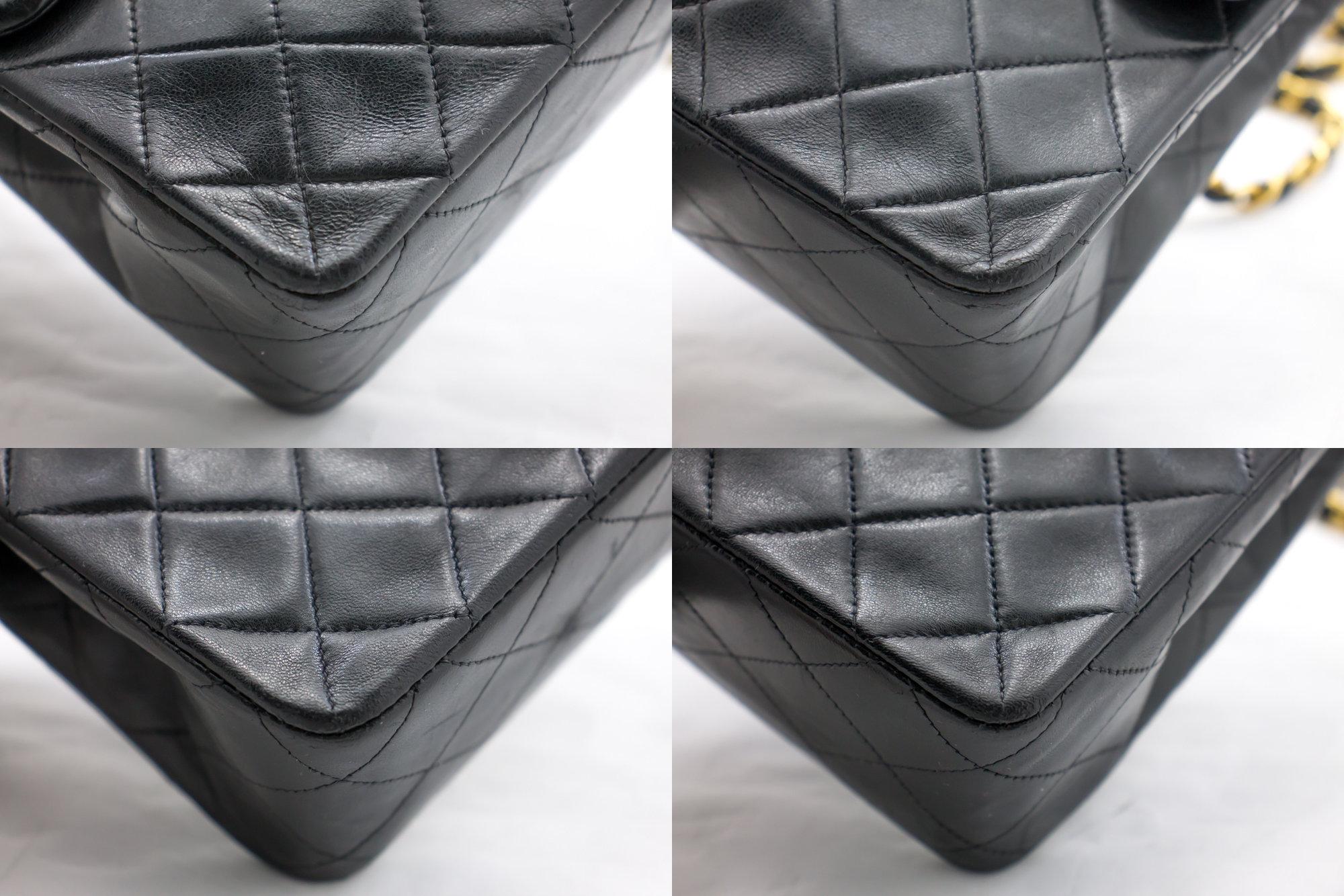 CHANEL Mini Square Small Chain Shoulder Crossbody Bag Black Quilt In Good Condition For Sale In Takamatsu-shi, JP