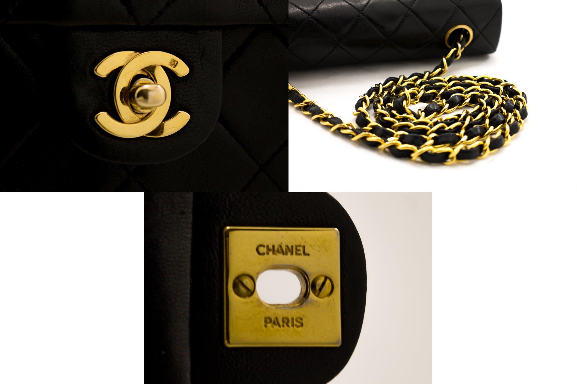 Women's CHANEL Mini Square Small Chain Shoulder Crossbody Bag Black Quilt For Sale