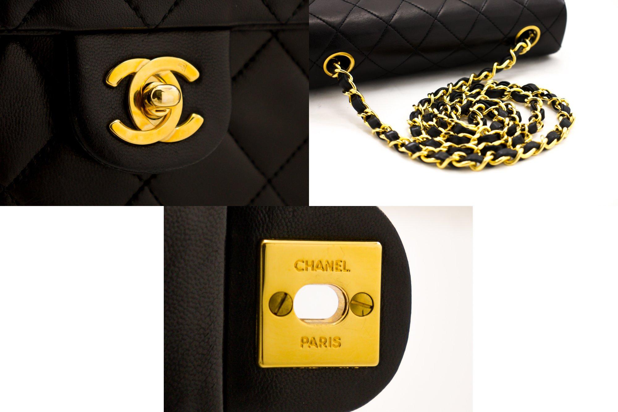 Women's CHANEL Mini Square Small Chain Shoulder Crossbody Bag Black Quilt