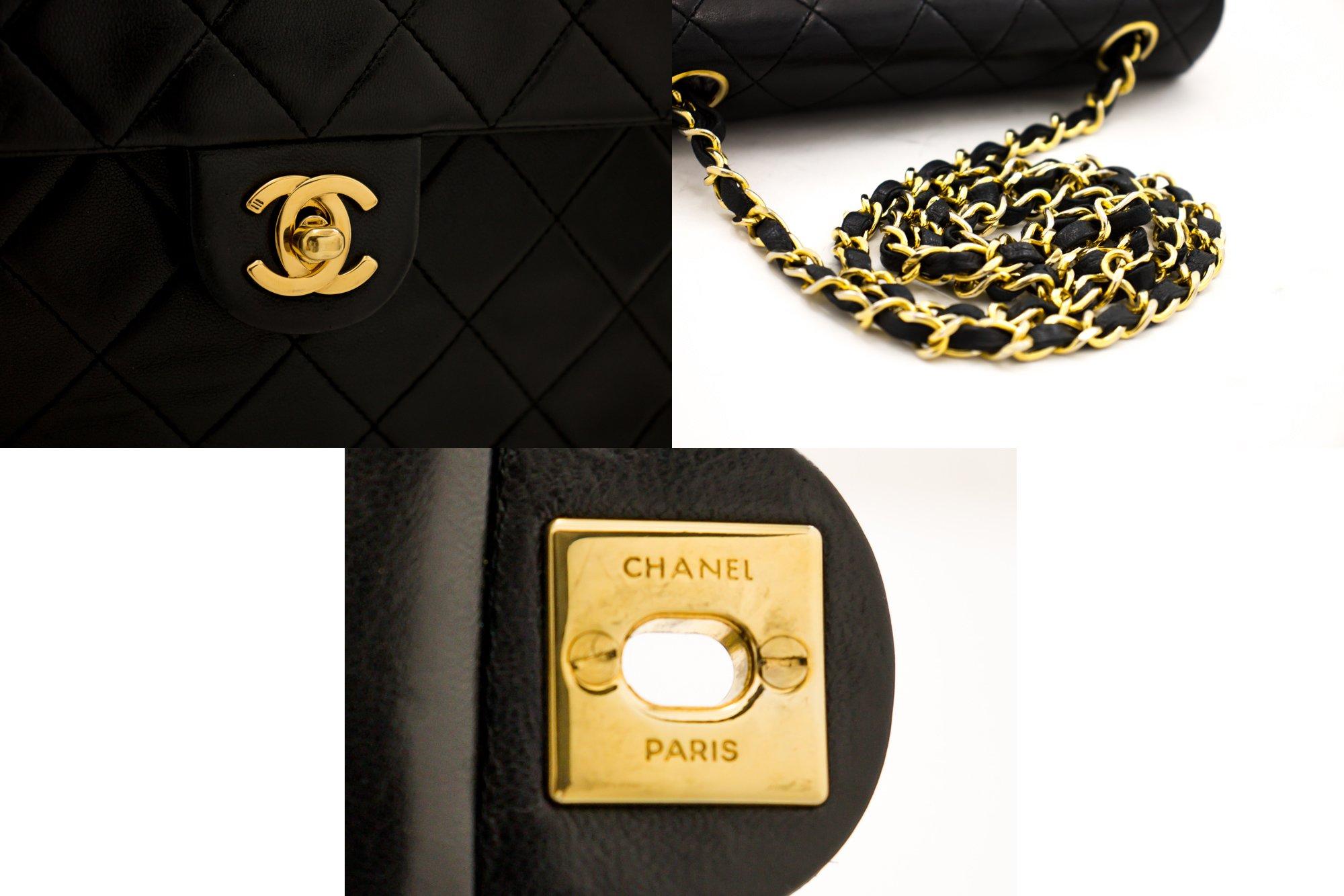 Women's CHANEL Mini Square Small Chain Shoulder Crossbody Bag Black Quilt