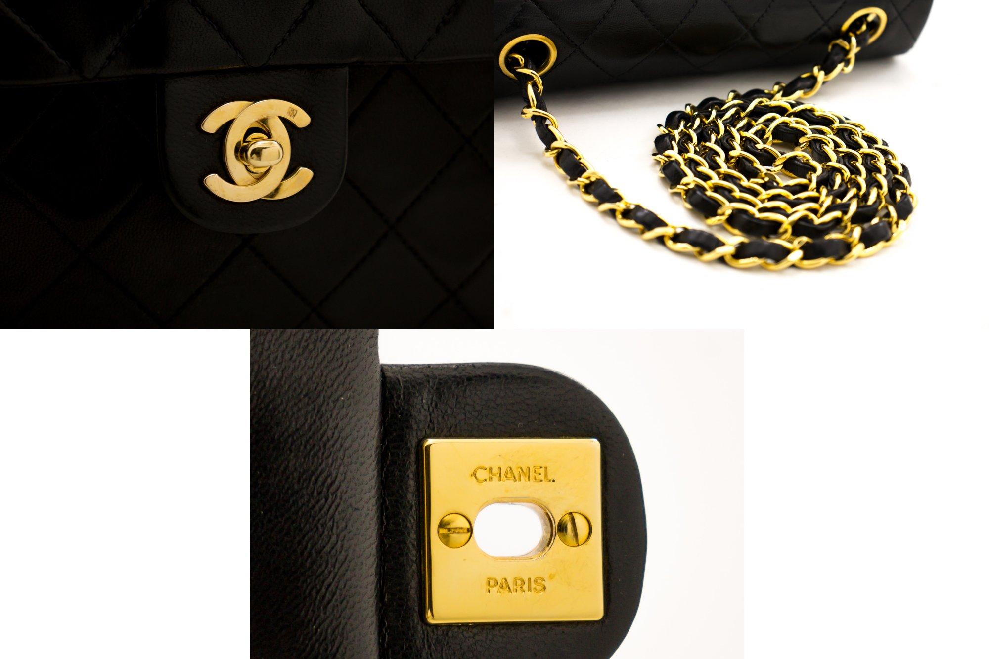 CHANEL Mini Cuadrado Pequeño Hombro Cadena Crossbody Bolso Acolchado Negro 3