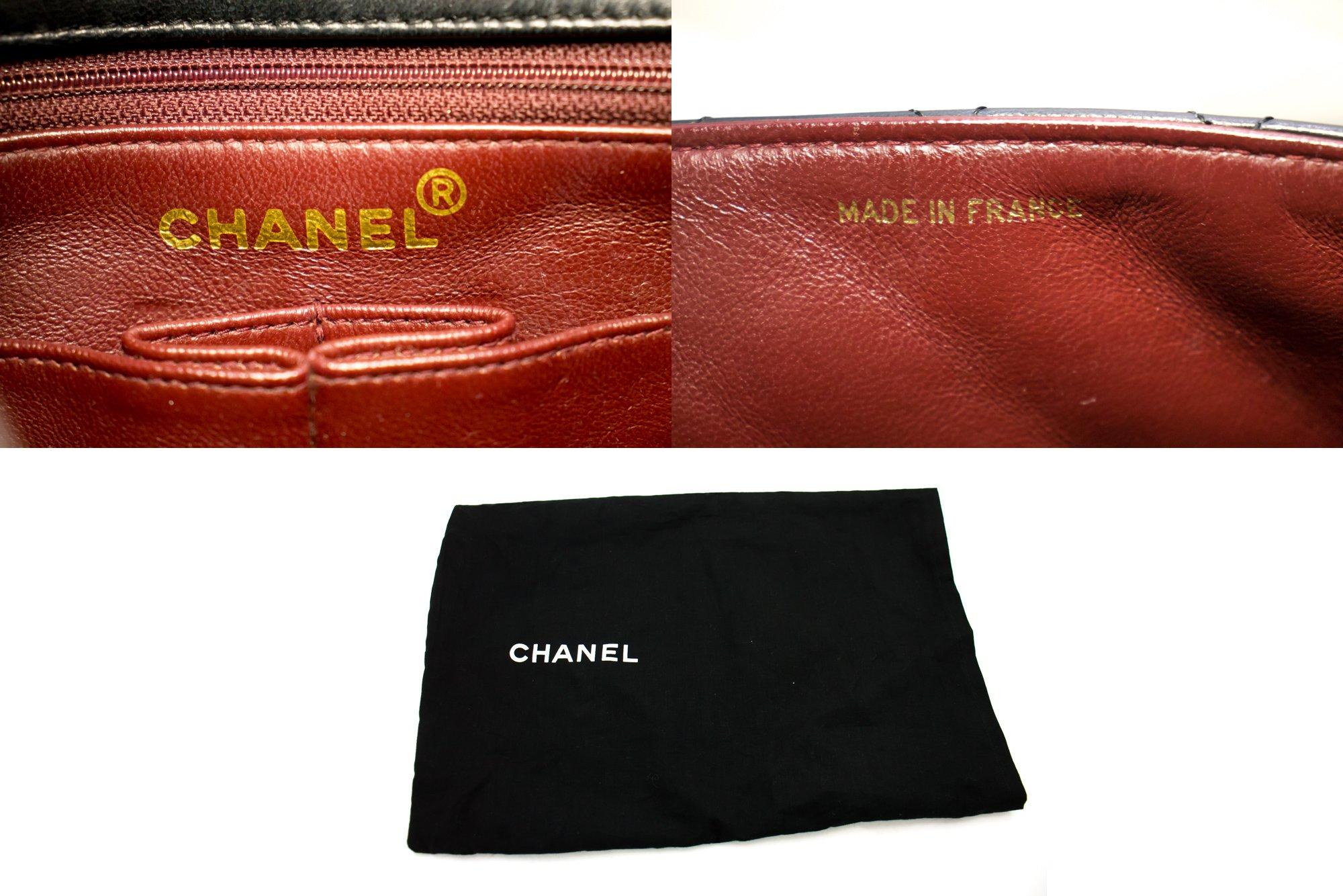 CHANEL Mini Square Small Chain Shoulder Crossbody Bag Black Quilt 1