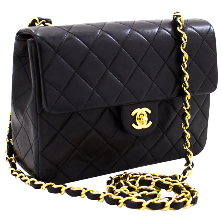 chanel black quilted crossbody handbag