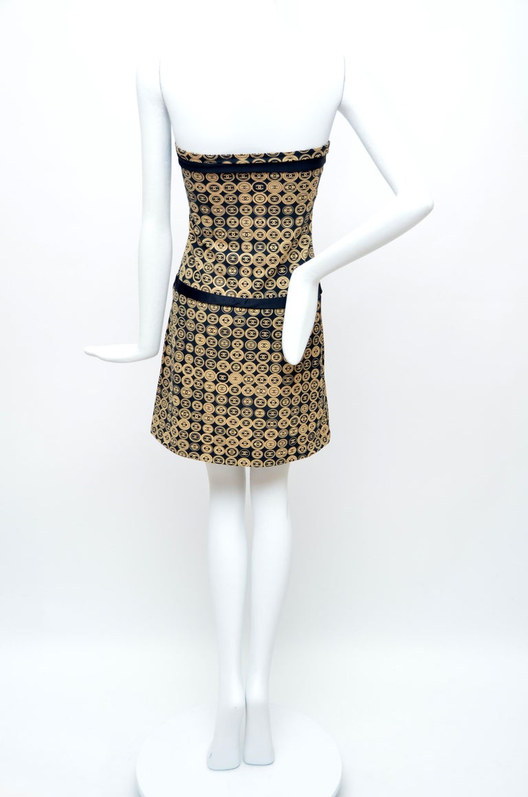Chanel Mini Stretch Body Skin Tight Dress Size 34 Seen On Kylie Jenner