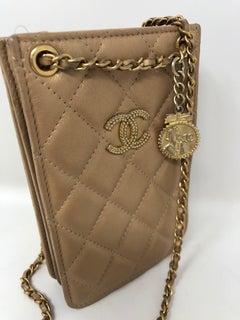 Chanel Mini Tan Camera/ Phone Crossbody Bag