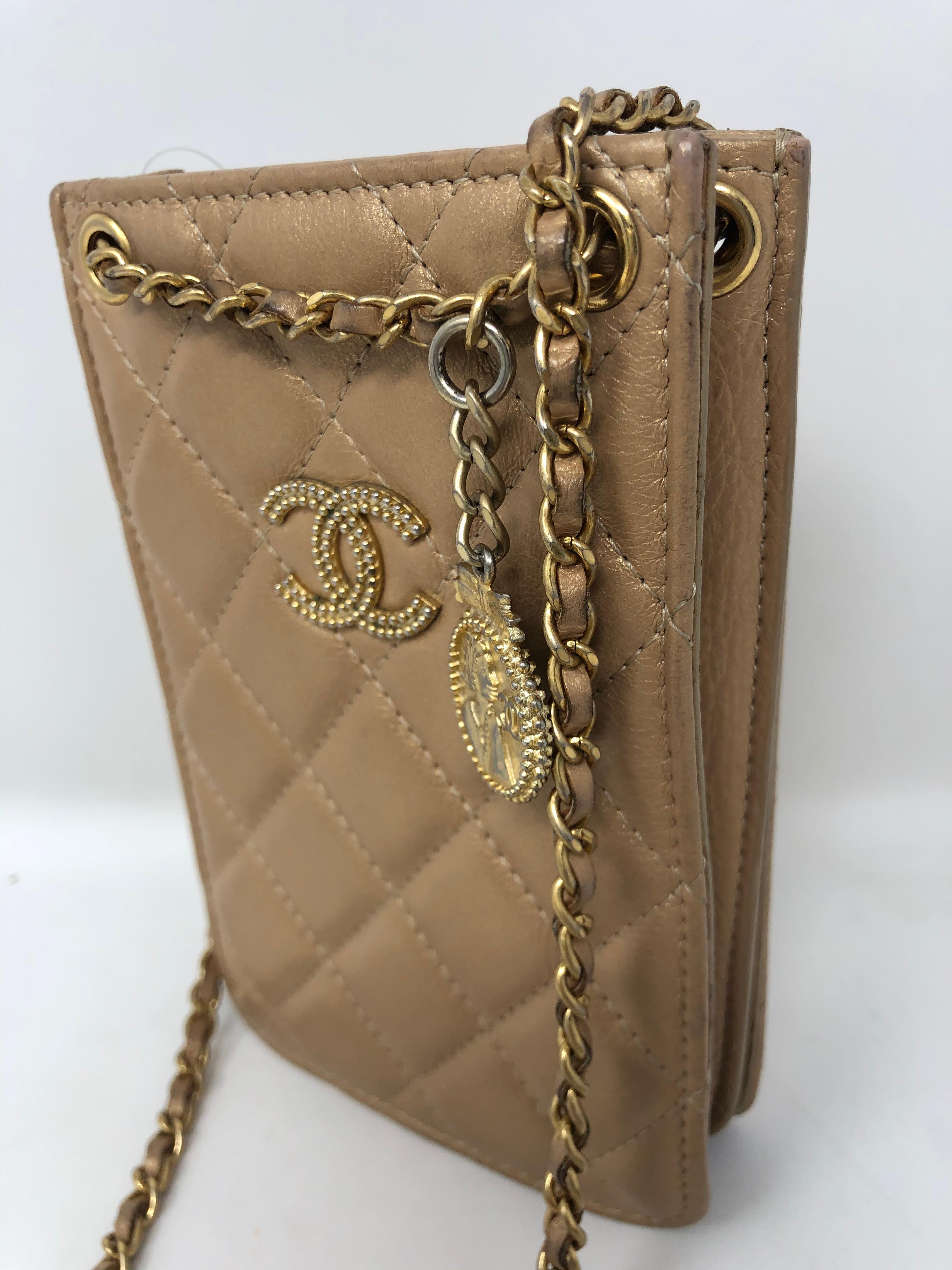 Women's or Men's Chanel Mini Tan Camera/ Phone Crossbody Bag
