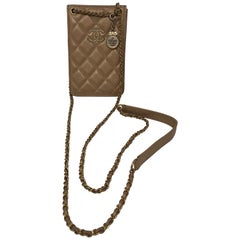 Chanel Mini Tan Camera/ Phone Crossbody Bag