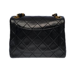 Chanel Mini Timeless flap shoulder bag in black quilted lambskin,  GHW