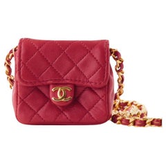 Chanel Mini Timeless Mini Shoulder Bag In Red Quilted Leather