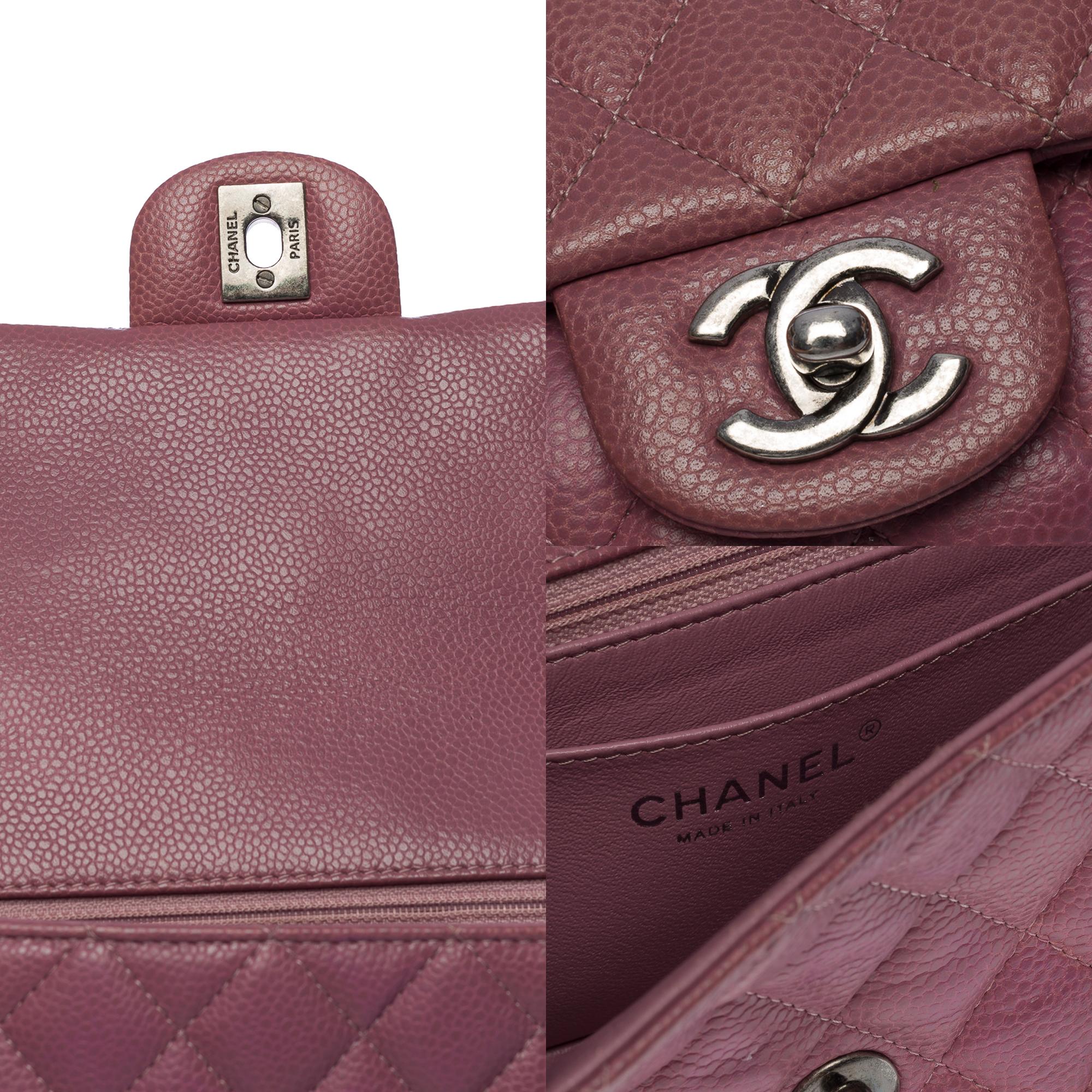 Women's Chanel Mini Timeless Shoulder bag in Pink caviar quilted leather, SHW