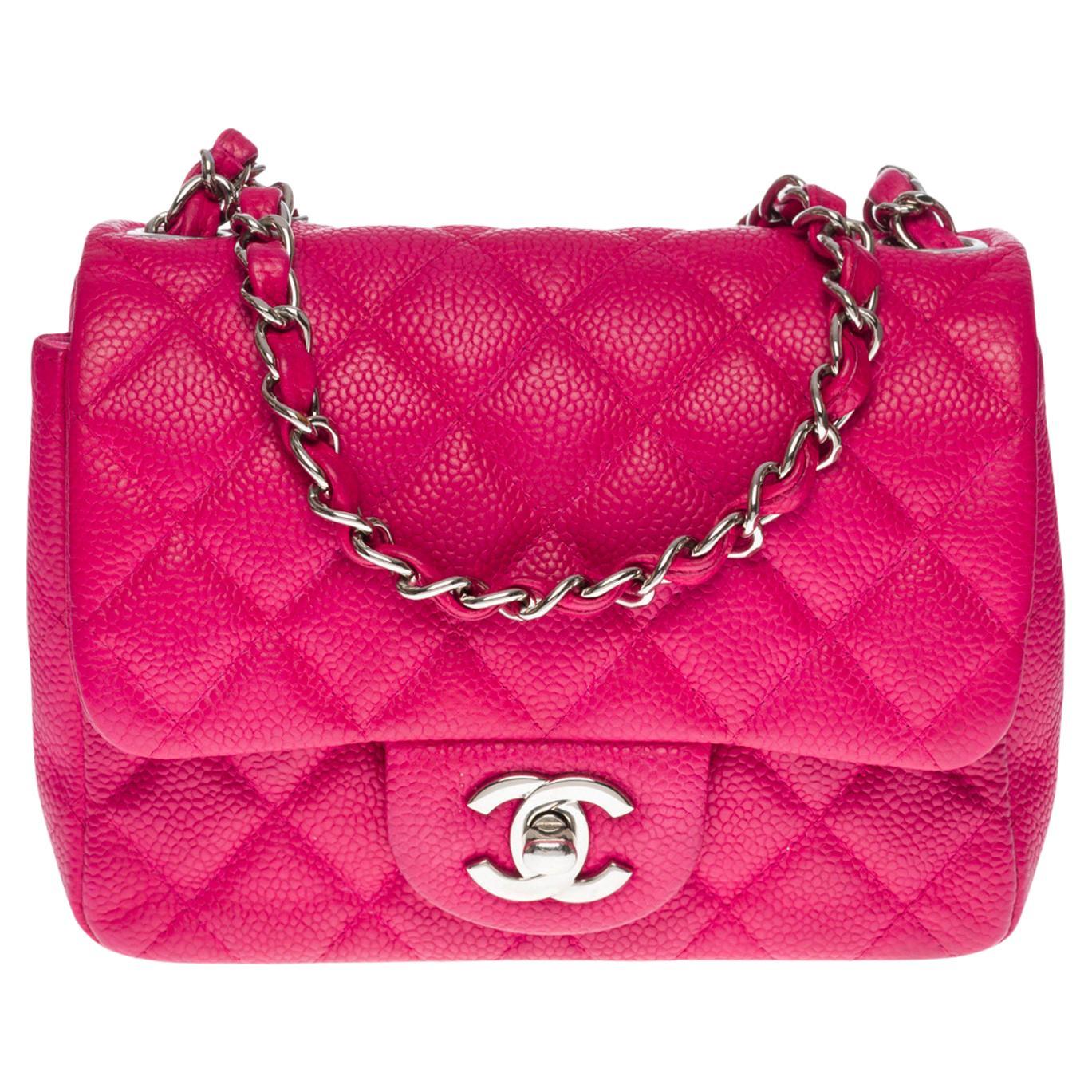 Chanel Mini Timeless Shoulder bag in Pink caviar quilted leather, SHW