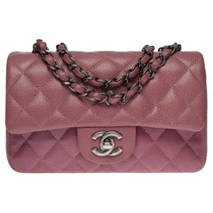 Chanel Mini Timeless Shoulder bag in Pink caviar quilted leather, SHW