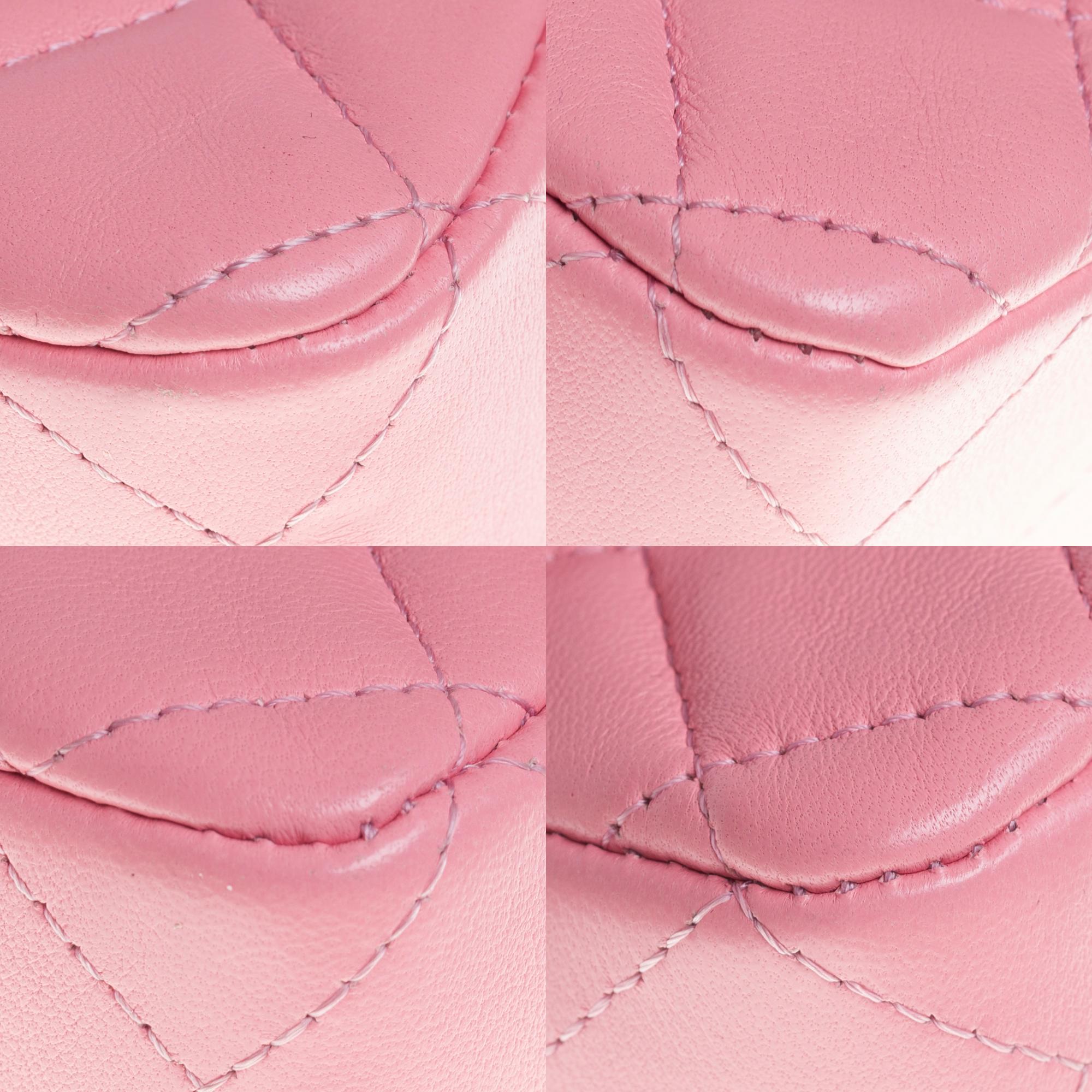 Chanel Mini Timeless Shoulder bag in Pink quilted leather and gold hardware 4