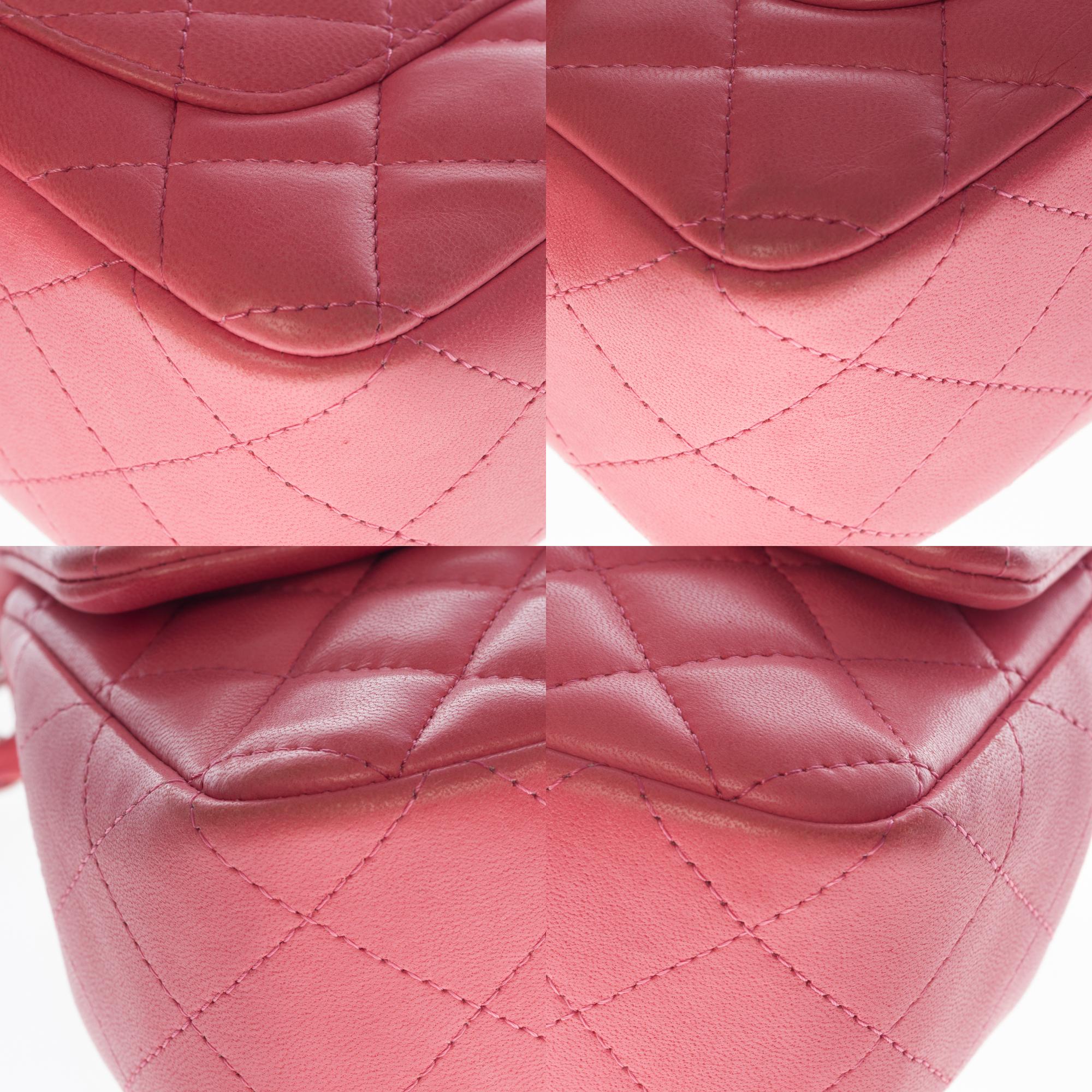 Chanel Mini Timeless Shoulder bag in Pink quilted leather and silver hardware 3