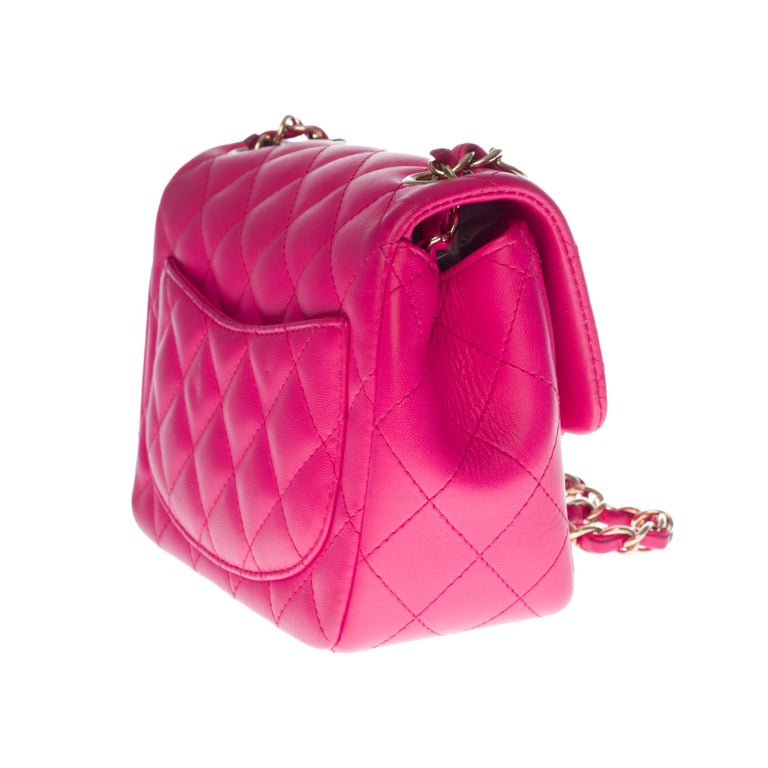 pink velvet chanel purse
