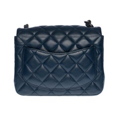 Chanel Mini Timeless Shoulder Flap bag in Dark Blue quilted leather, SHW