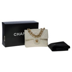 Chanel Mini Timeless shoulder flap bag in off-white quilted lambskin,  GHW