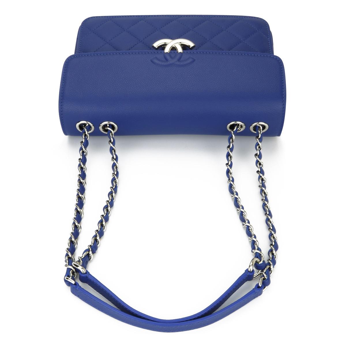 CHANEL Mini Urban Companion Flap Bag Blue Caviar with Silver Hardware 2018 6