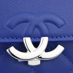 CHANEL Mini Urban Companion Flap Bag Blue Caviar with Silver Hardware 2018