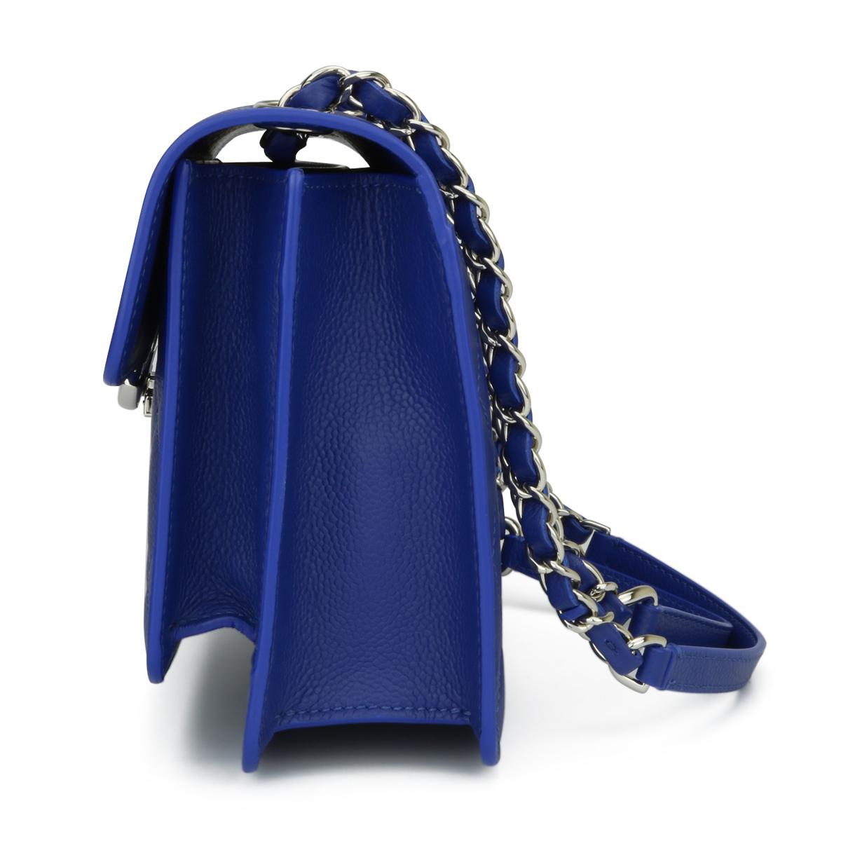 Women's or Men's CHANEL Mini Urban Companion Flap Bag Blue Caviar with Silver Hardware 2018