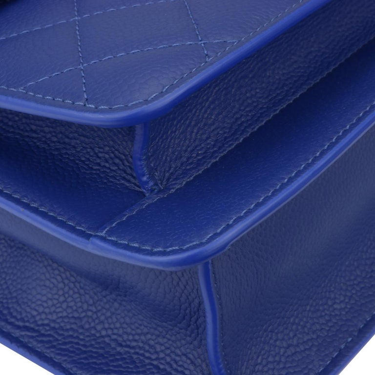 CHANEL Mini Urban Companion Flap Bag Blue Caviar with Silver Hardware ...