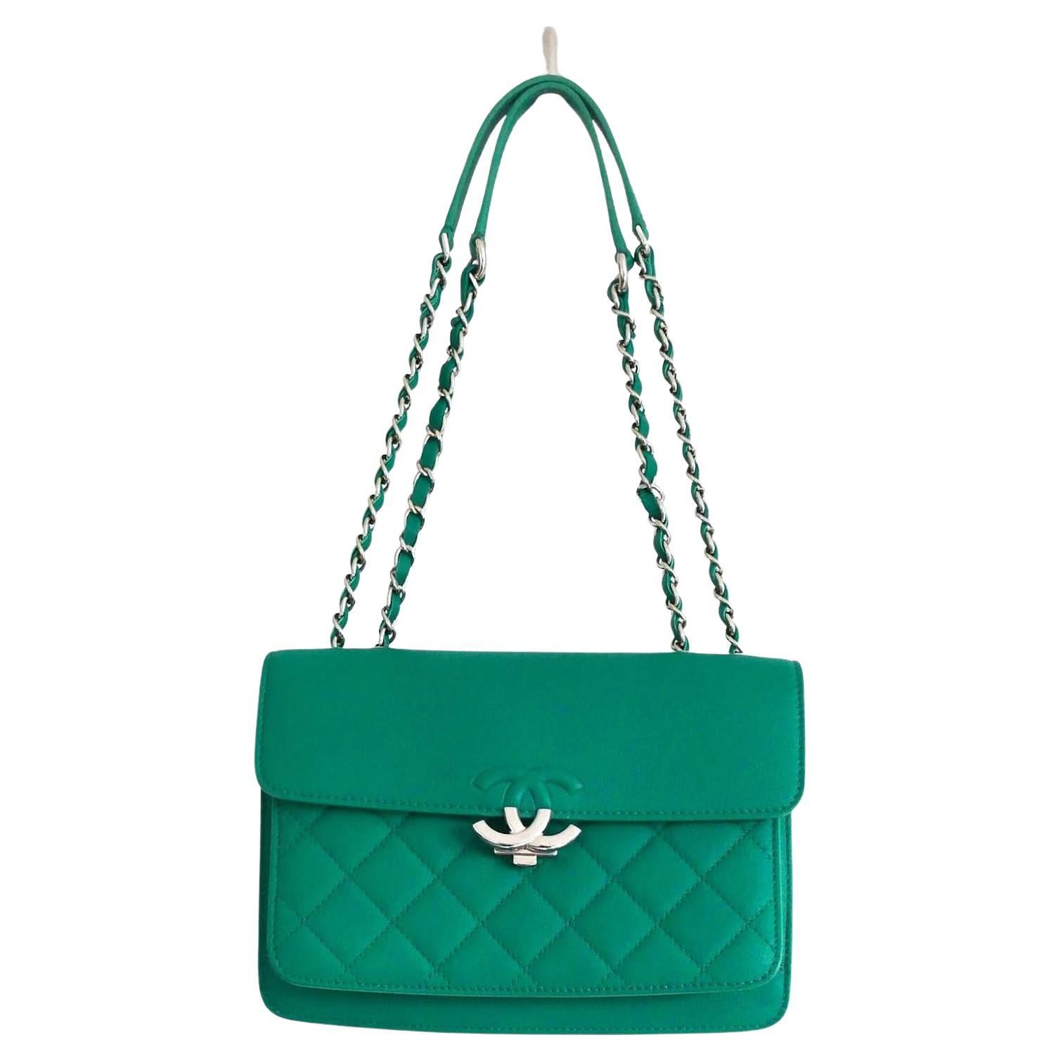 Chanel Mini Urban Companion Flap Bag Green For Sale