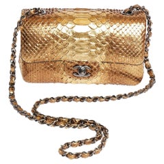 Chanel mint condition flap classic bag gold ombre 