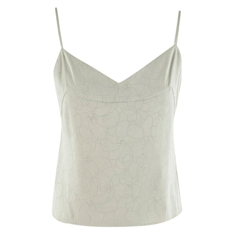 Chanel White Short Sleeve Top - Mint Leafe Boutique White / Large