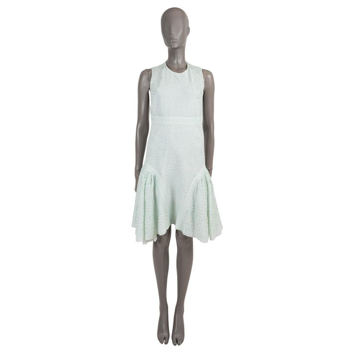 Chanel verde menta in cotone 2012 12P TEXTURED KNIT Dress 40 M. In condizioni ottime in vendita a Zürich, CH
