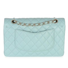 Chanel Mint Quilted Caviar Medium Classic Double Flap Handbag
