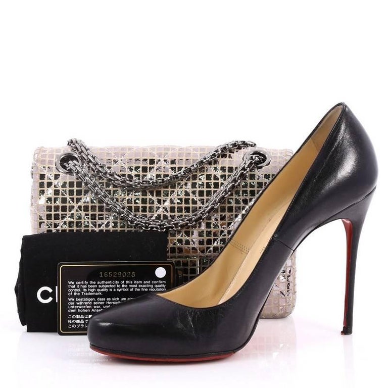 Chanel Mirror Reissue 2.55 Handbag Quilted Suede with Calfskin 224 at 1stDibs chanel mirror