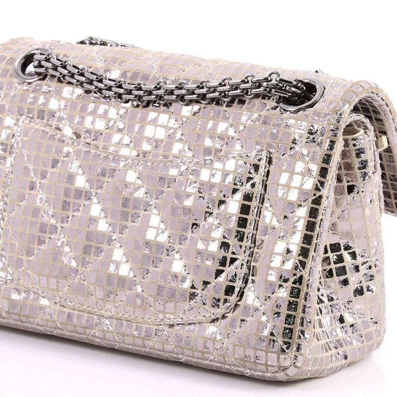 Women's or Men's Chanel Mirror Reissue 2.55 Handbag Quilted Suede with Calfskin 224