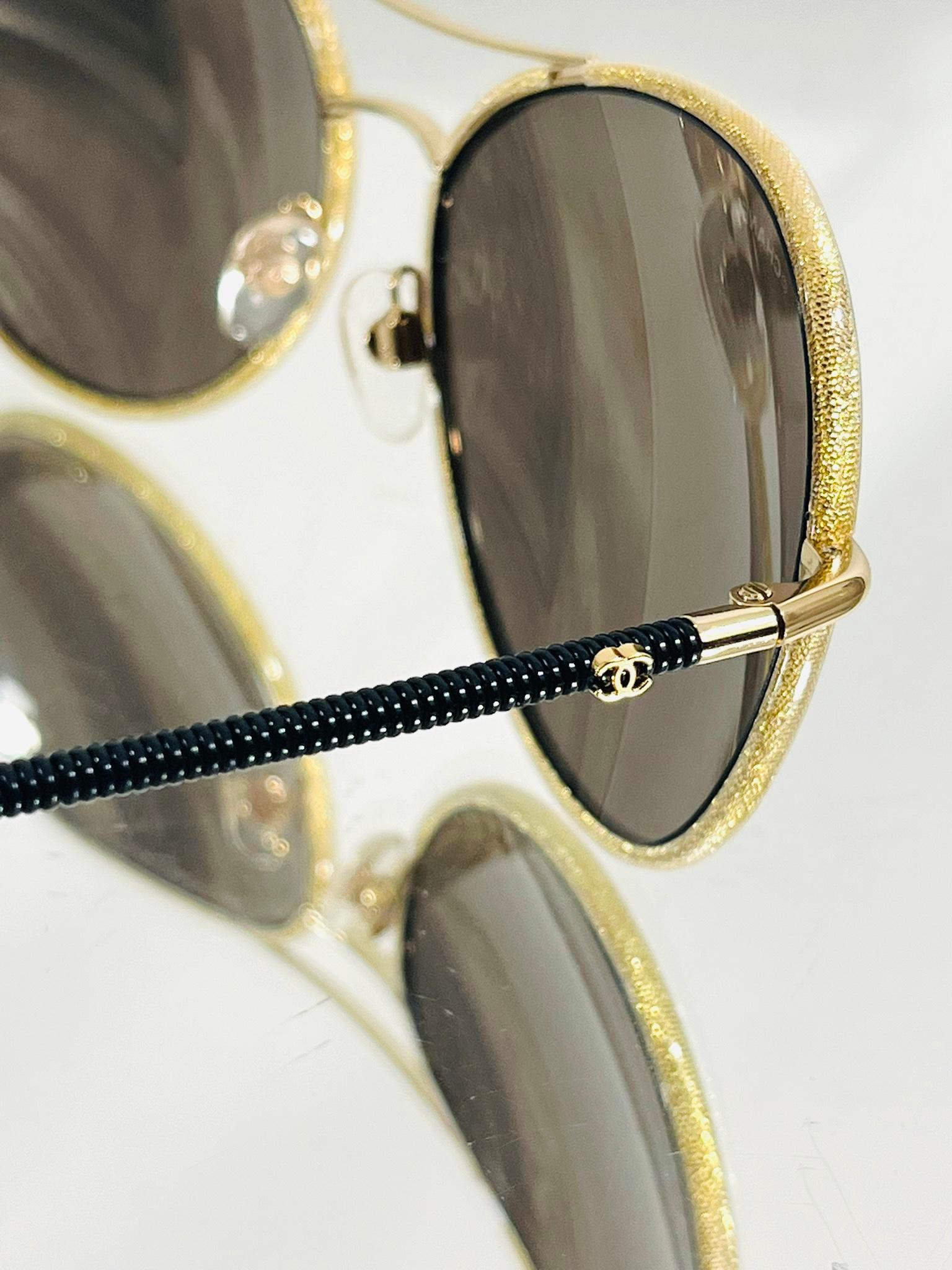 Chanel Mirrored Pilot Sunglasses 1