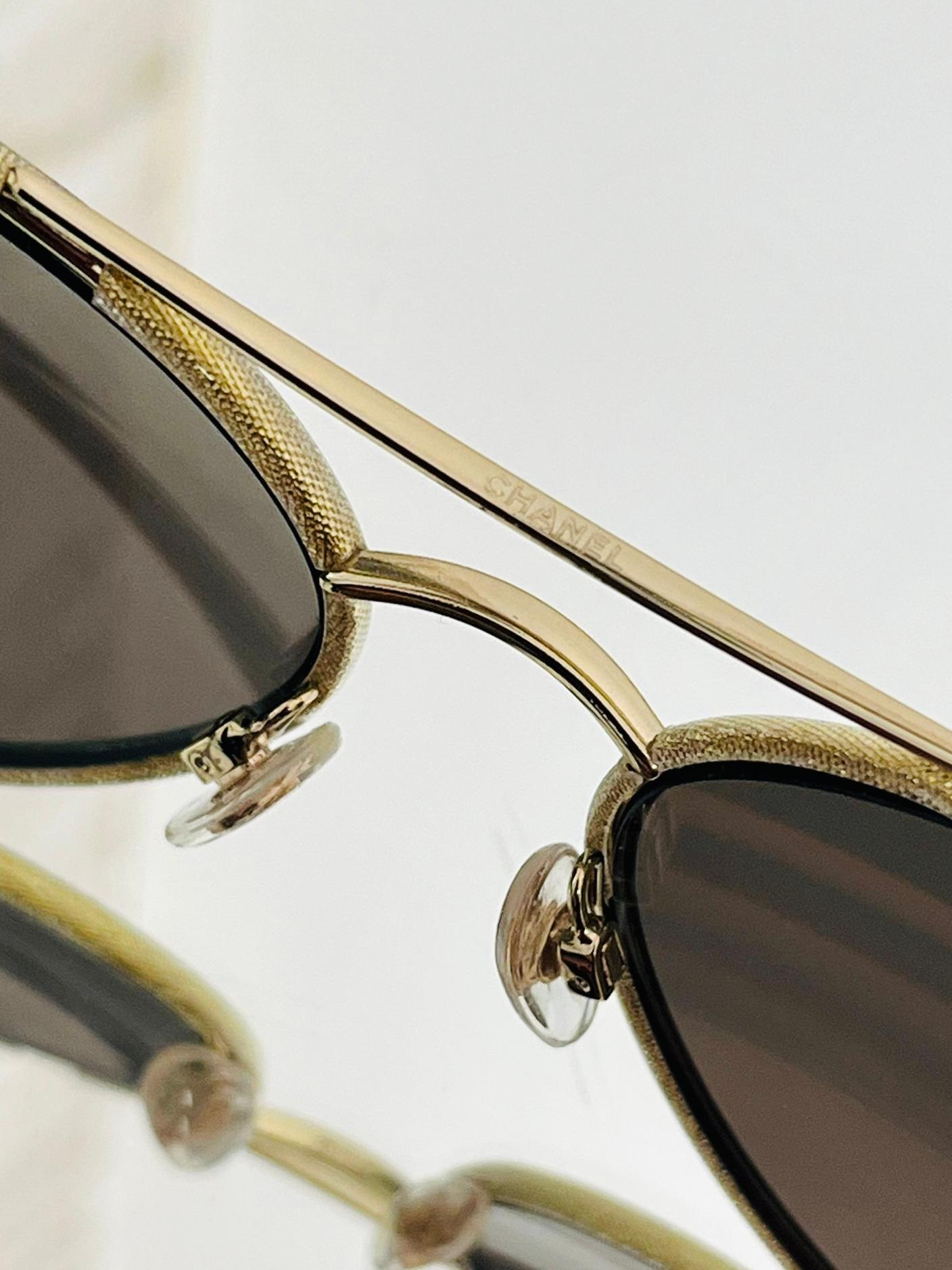 Chanel Mirrored Pilot Sunglasses 3