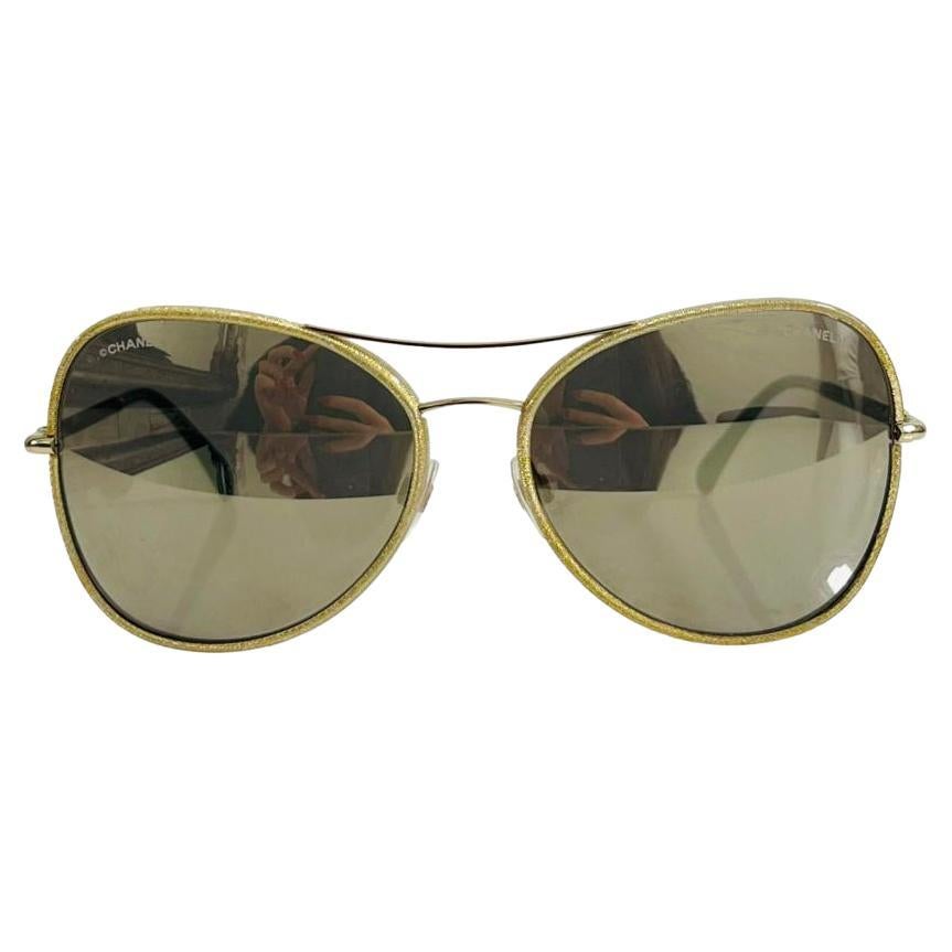 Chanel Mirrored Pilot Sunglasses