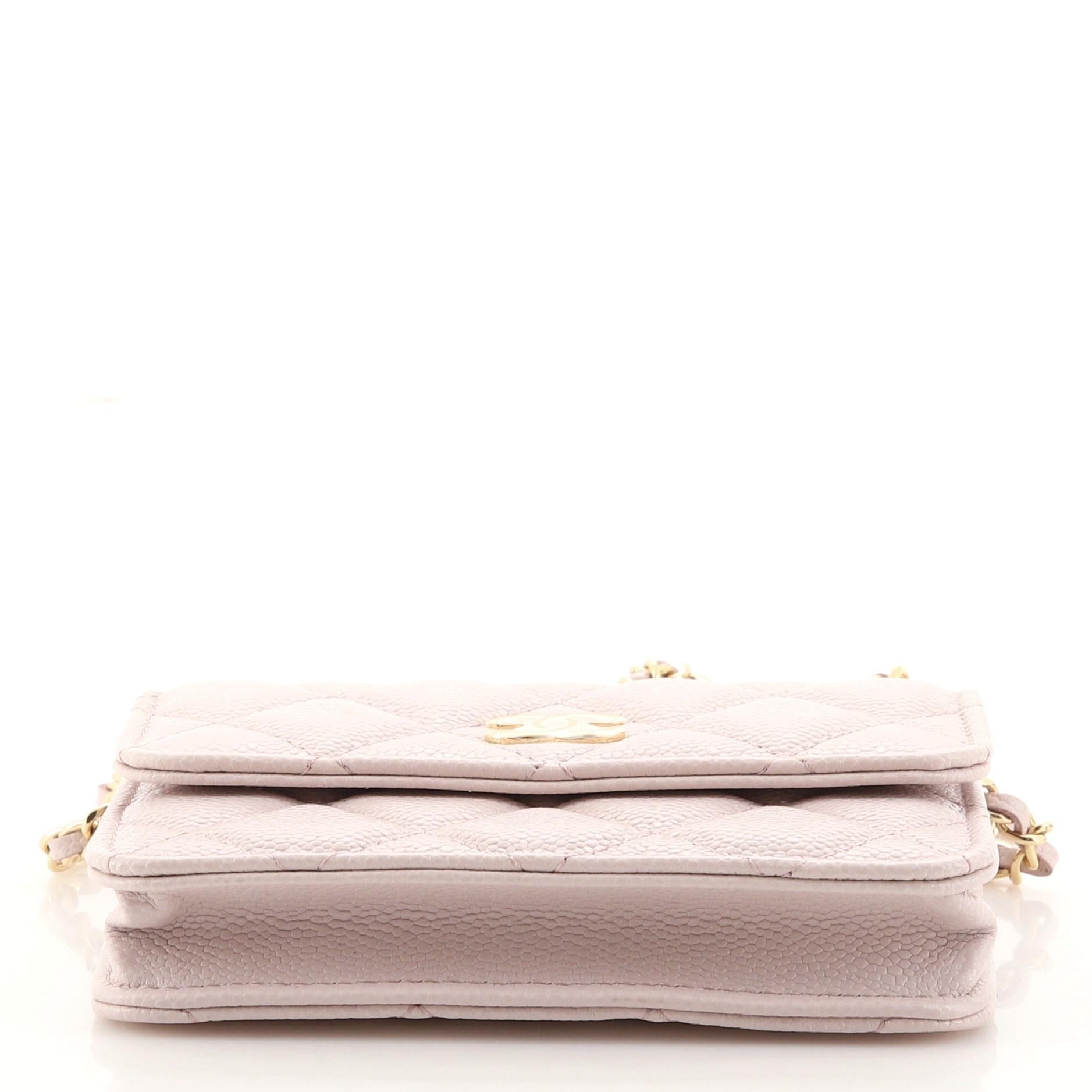 Chanel Miss Coco Riemen-Klappen-Clutch mit Kette gesteppt Kaviar Mini für Damen oder Herren