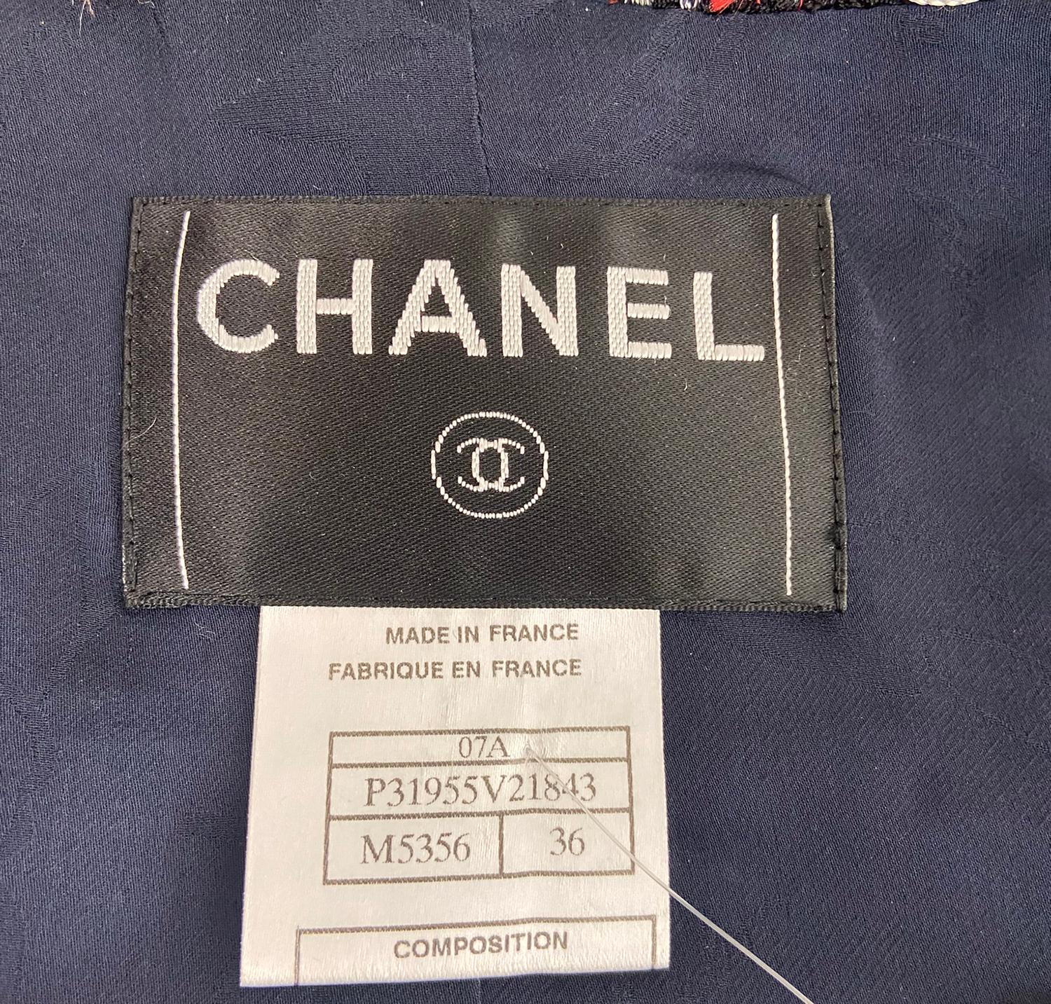 Chanel Mix Thread Single Breasted Tweed Jacket 07A 4