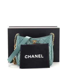 Chanel Mixed Chain Link CC Hobo Gestepptes Lammfell Klein