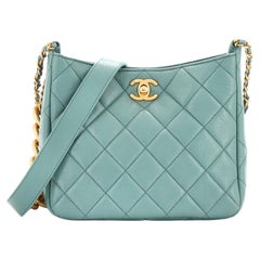 Chanel Mixed Chain Link CC Hobo Gestepptes Lammfell Klein