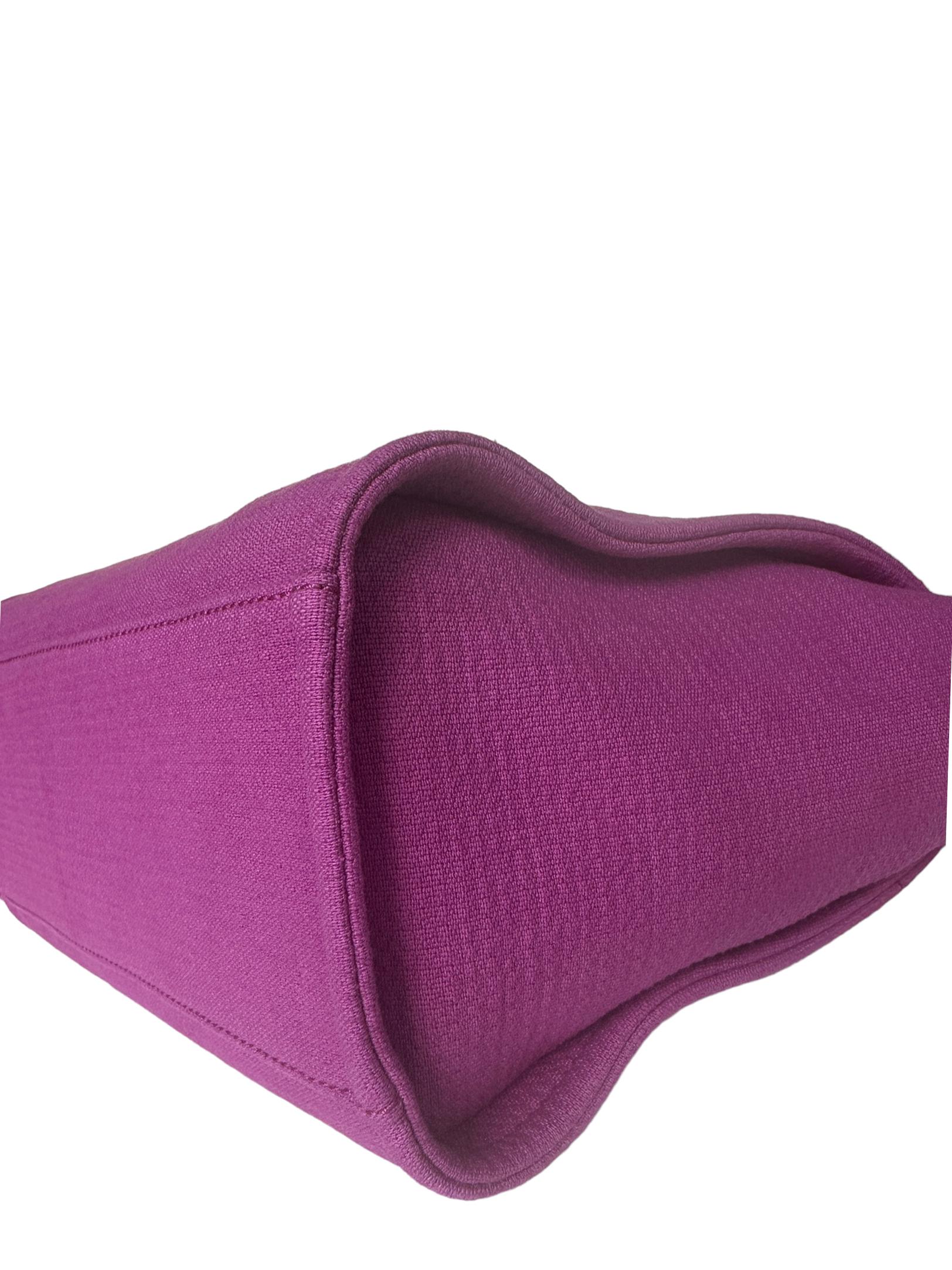 Women's Chanel Mixed Fibers Magenta Small Deauville Tote Bag