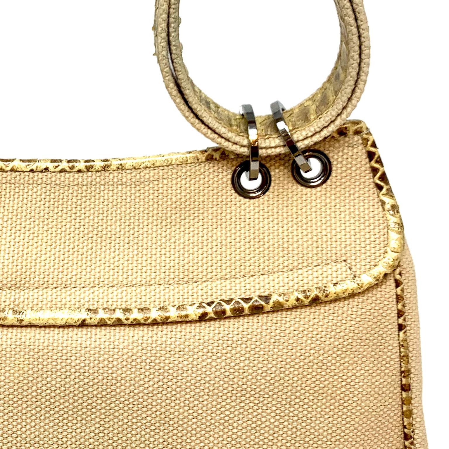 Chanel Mixed Media Snakeskin Flap Bag 12
