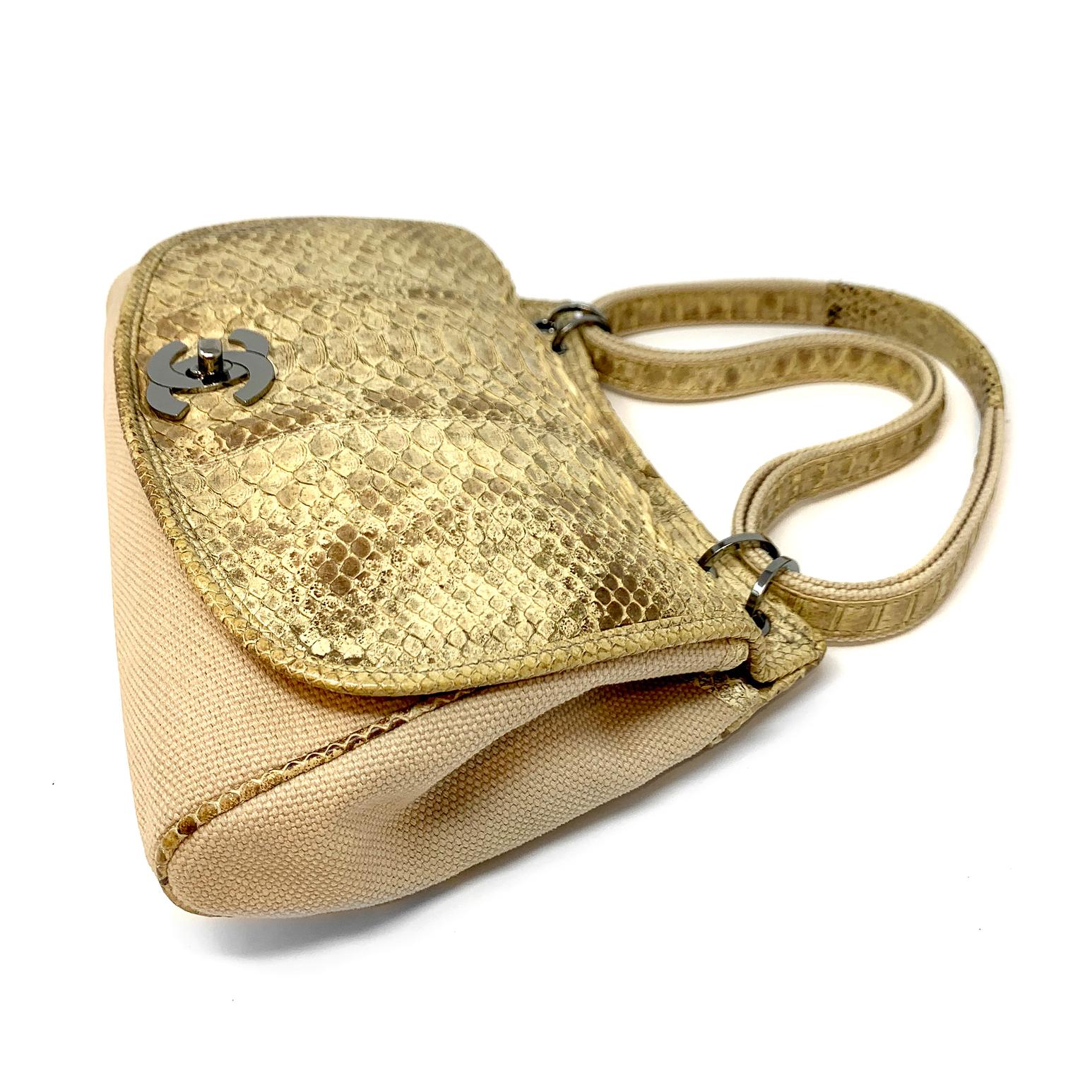 Women's Chanel Mixed Media Snakeskin Flap Bag