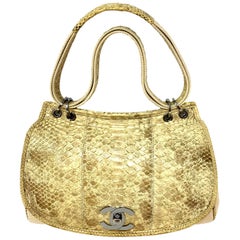 Chanel Mixed Media Snakeskin Flap Bag