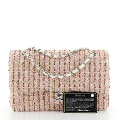 Chanel Mobile Art Classic Double Flap Quilted Tweed Medium
